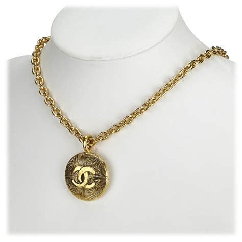 chanel cc pendant necklace gold|Chanel pendant necklace price.